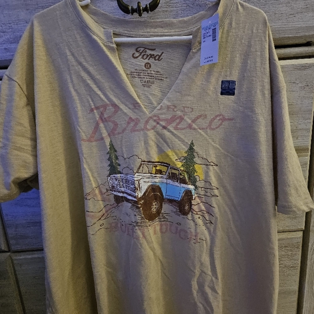 Ford Beige Bronco Graphic Tee
